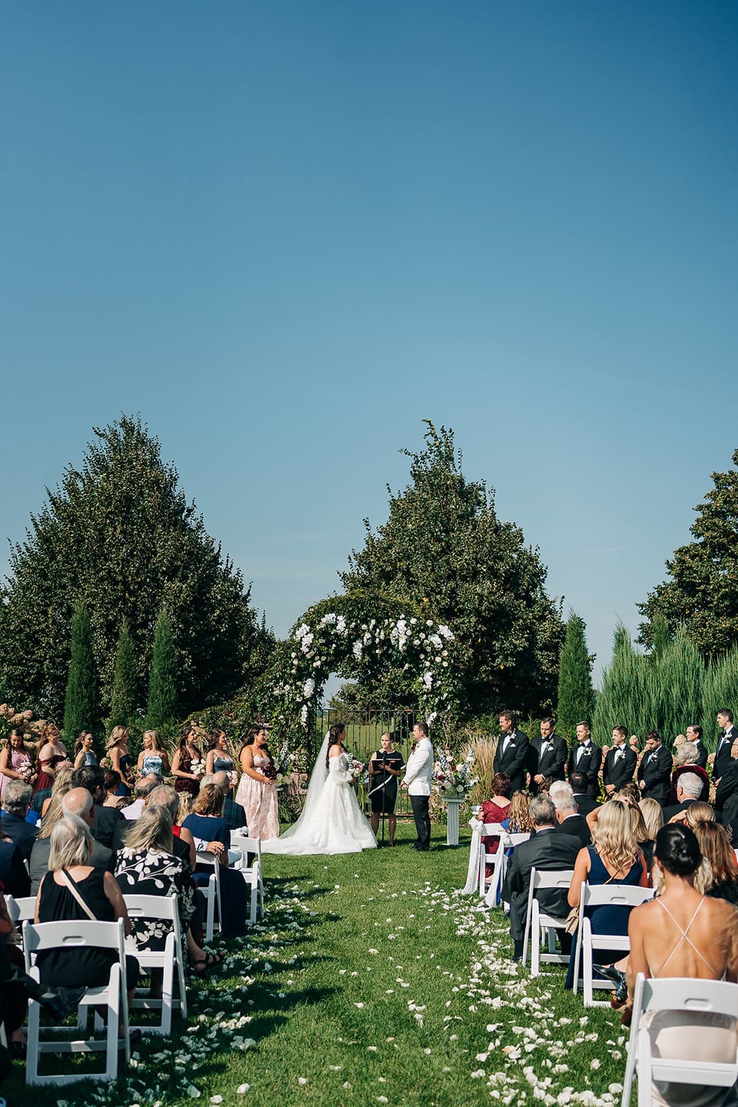 wedding ceremony at redeemed farm in minnesota