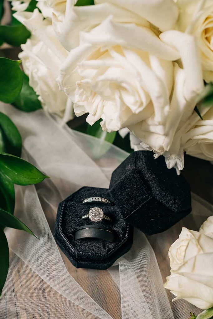 close up picture of wedding details during hutton house wedding day