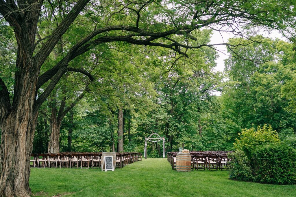 Outdoor ceremony setup at Creekside Farm, MN
