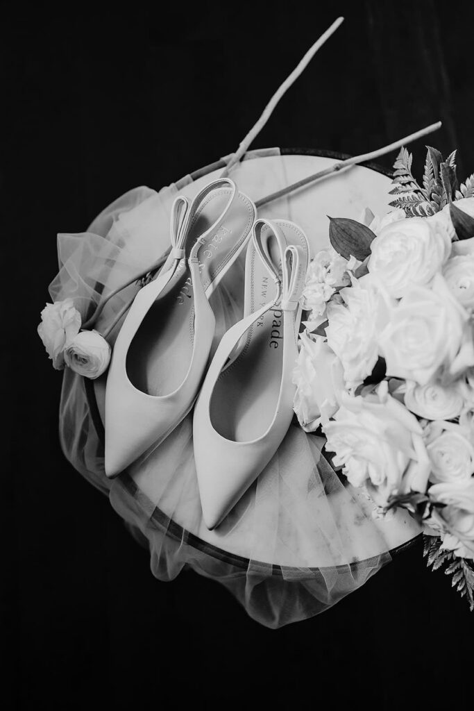black and white wedding details at hutton house wedding venue